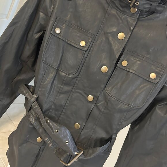 Banana Republic Waxed Black Jacket Size Small ASO Bella Swan Twilight - Picture 4 of 8